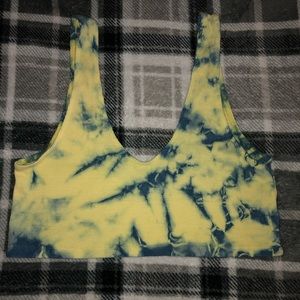 groceries apparel ribbed top/bra size large